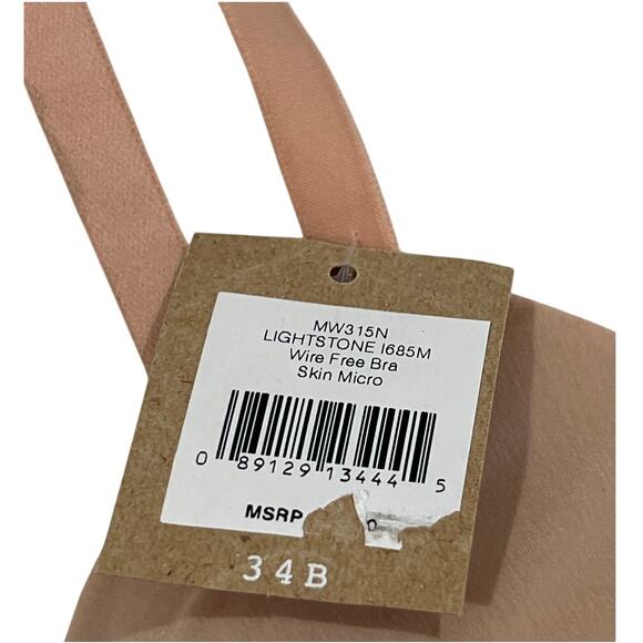 Madewell Skin Micro Wireless Convertible Bra Women's Size 34B Nude T-Shirt Bra - Picture 4 of 5